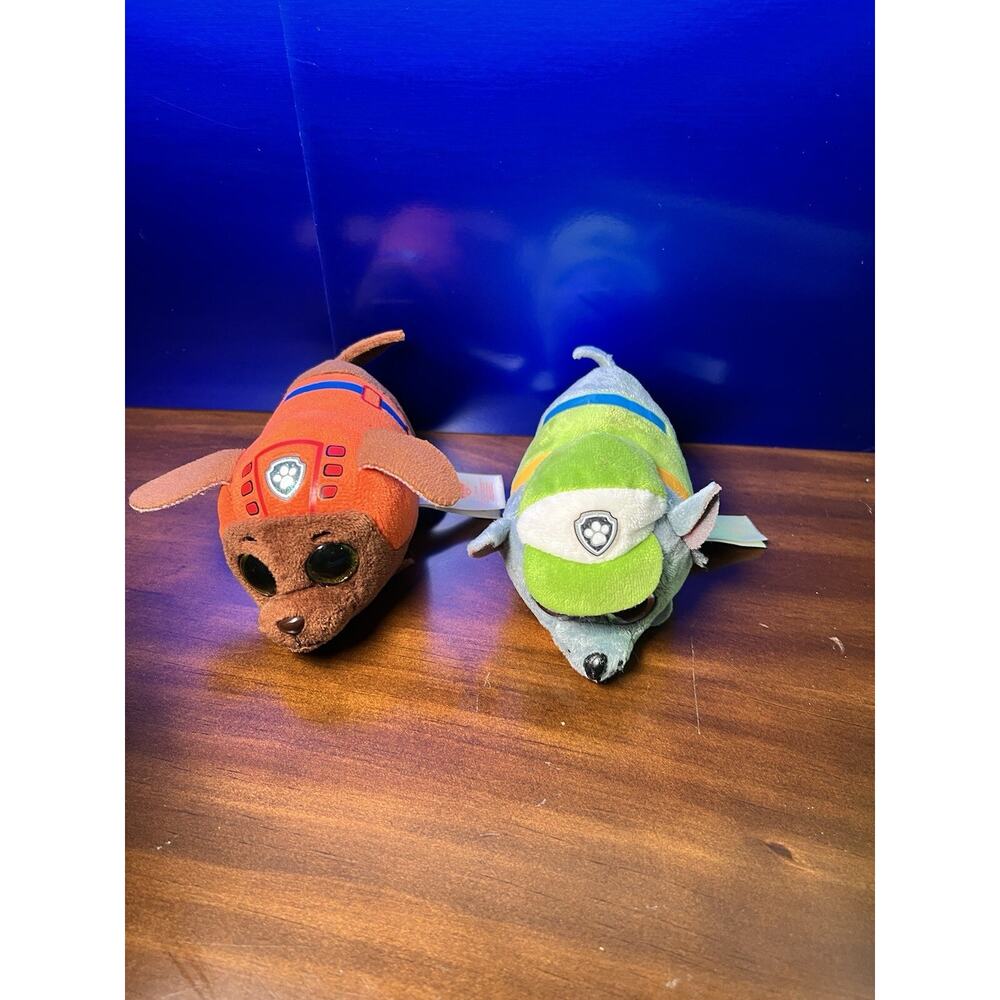 TY Beanie Boos - Teeny Tys - Paw Patrol Rocky and Zuma